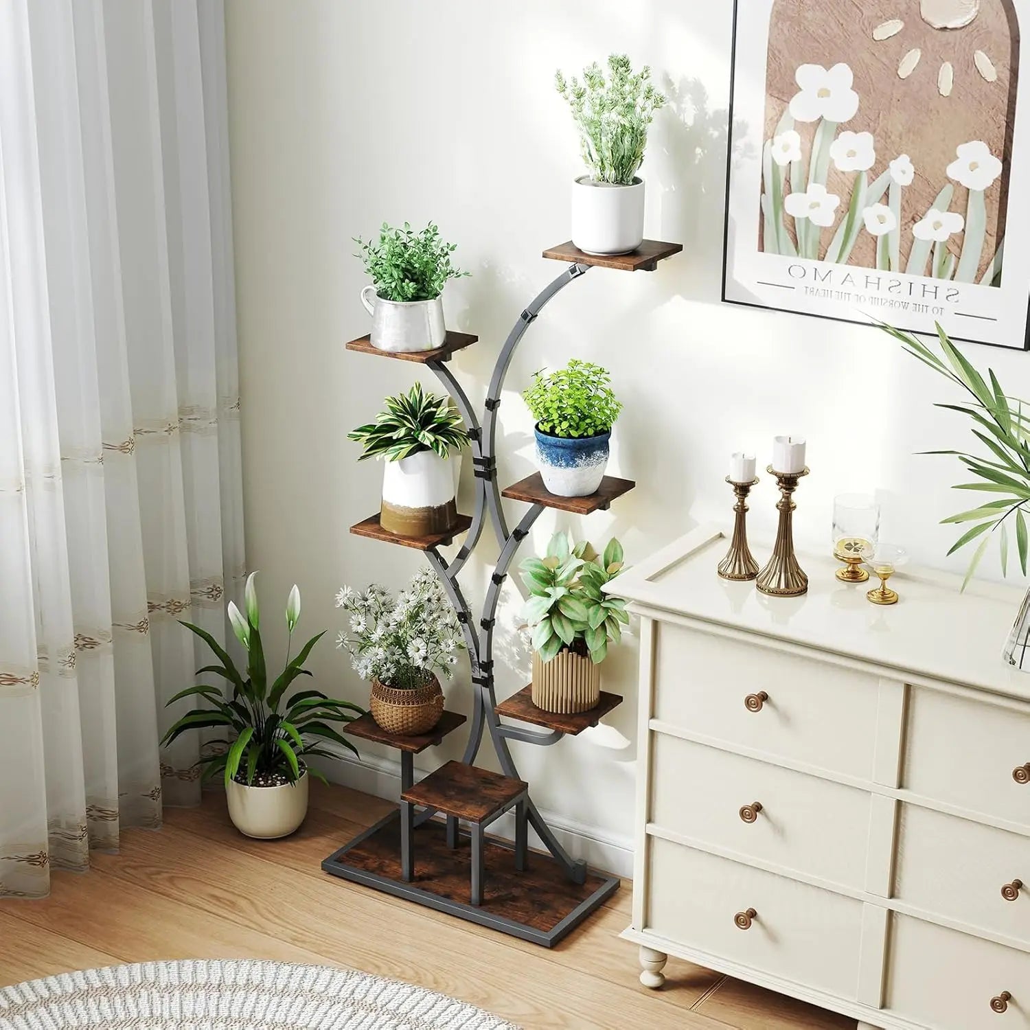 8-Tier Plant Stand with Grow Lights