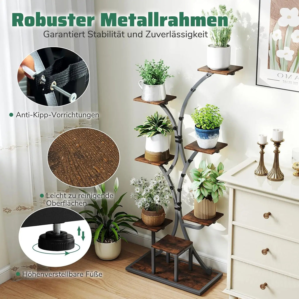 8-Tier Plant Stand with Grow Lights